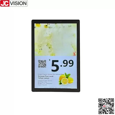 JCVISION نمایشگر دوگانه 10.1 اینچی برچسب قیمت الکترونیکی محصول، علامت دیجیتال/صفحه نمایش لمسی